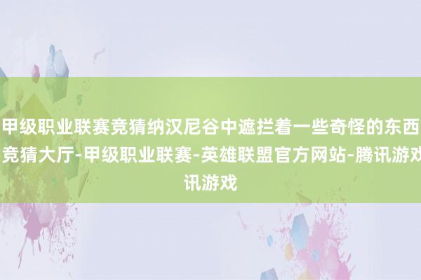 甲级职业联赛竞猜纳汉尼谷中遮拦着一些奇怪的东西-竞猜大厅-甲级职业联赛-英雄联盟官方网站-腾讯游戏