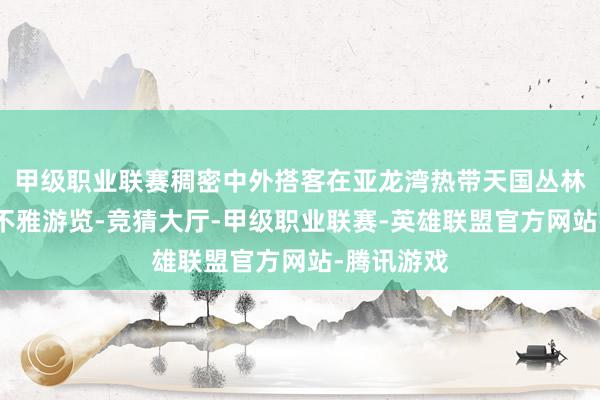 甲级职业联赛稠密中外搭客在亚龙湾热带天国丛林旅游区参不雅游览-竞猜大厅-甲级职业联赛-英雄联盟官方网站-腾讯游戏